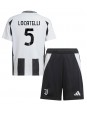 Juventus Manuel Locatelli #5 Domácí dres pro děti 2024-25 Krátký Rukáv (+ trenýrky)